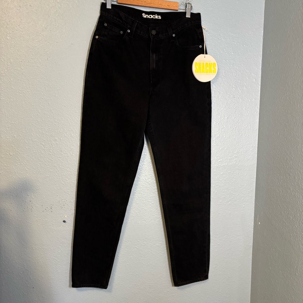 NWT Mother SNACKS! High Waisted Twizzy Skimp Jean Smacking Good Black - Picture 4 of 14